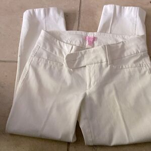 Lilly Pulitzer White Ladies Capri Size 6